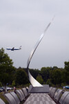 Airplane and "Ascent" Sculpture