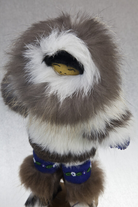 Alaska Man Handcrafted of Fur (Three Quarter View)