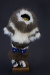 Alaskan Eskimo Doll Handcrafted from Fur (Full View - Dark Background)