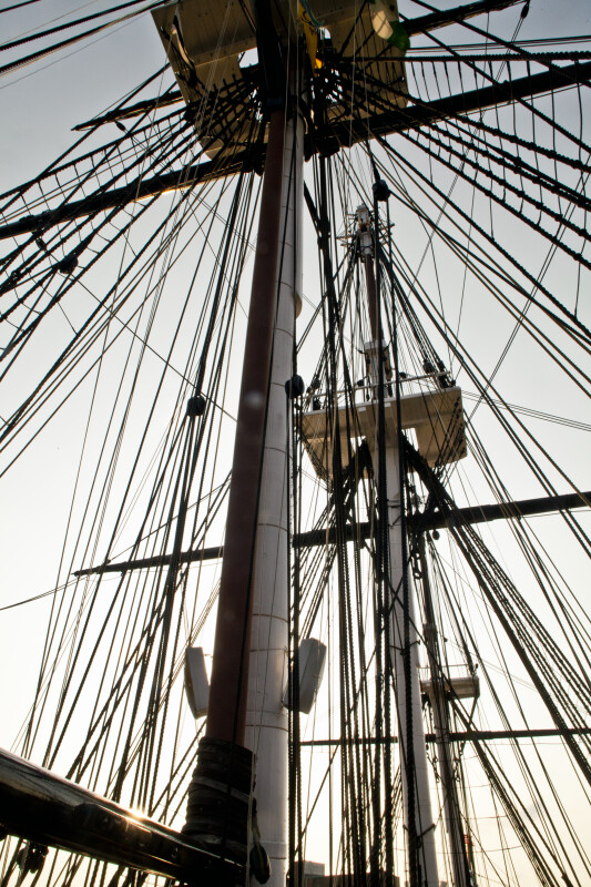 All Three Masts and Fighting Tops on the USS Constitution