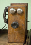 An Antique Wooden Wall Phone