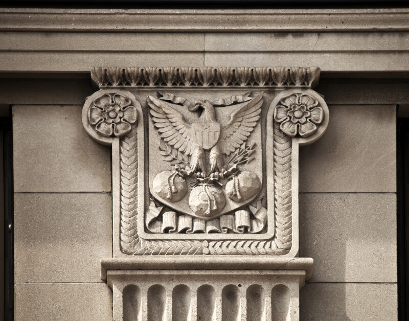 An Eagle Carved on the Capital of a Pilaster