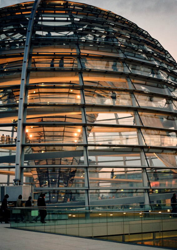 An Exterior View of the Reichstag Dome