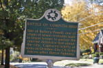 An Historic Marker Showing the Site of Battery Powell
