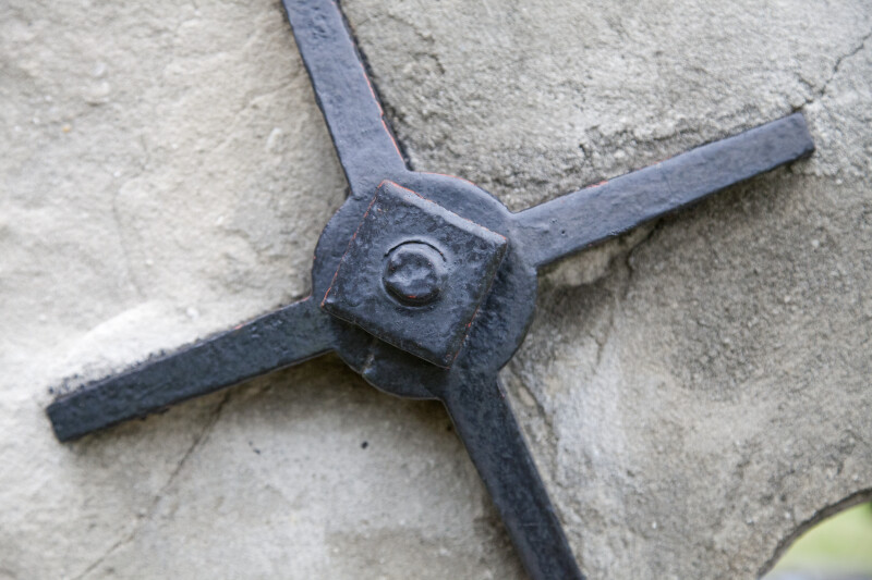 An Iron Anchor on the Exterior of the Hot Shot Furnace