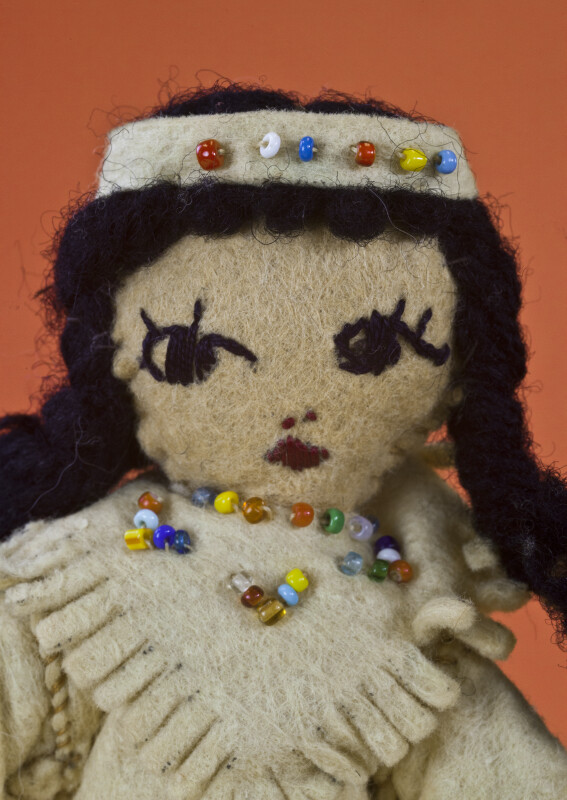 Texas, Handcrafted Native American Indian Girl  (Close Up)