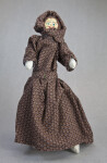 Arkansas Female Doll Made from Corncobs and Wearing Pioneer Dress (Full View)