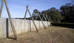 Beams and Boards Which Comprise a Wall of the Reconstructed Fort Caroline Site