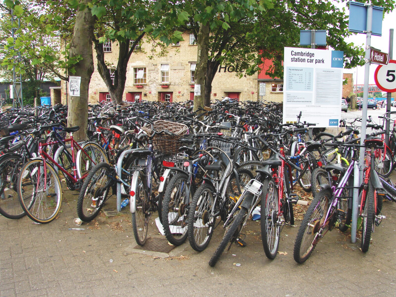 Bicycles at the Cambridge Station