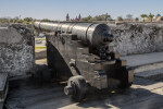 Black Cannon on a Cannon Carriage on the Terreplein of Castillo de San Marcos