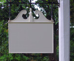 Blank Colonial Style Sign with a Chippendale Pediment