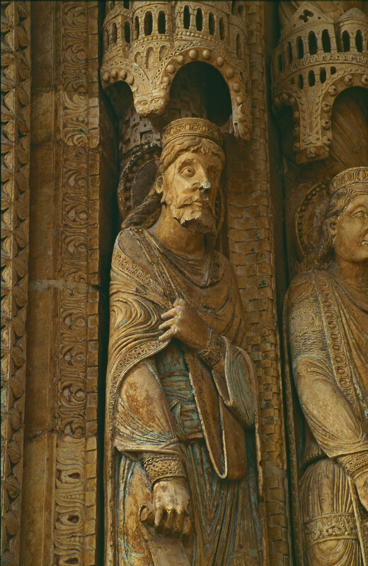 Bourges cathedral, south portal, outer left jamb figure