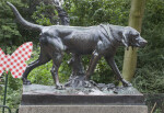 Bronze Statue of Walking Dog