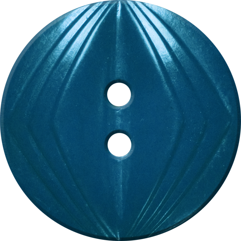 Button with Concentric Diamond Design, Blue