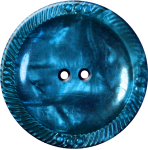 Button with Decorative Border, Blue