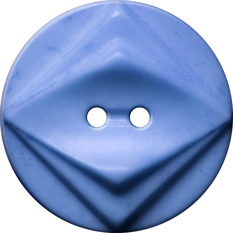 Button with Double Diamond Motif, Blue