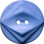 Button with Double Diamond Motif, Blue