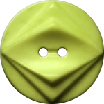 Button with Double Diamond Motif, Yellow-Green
