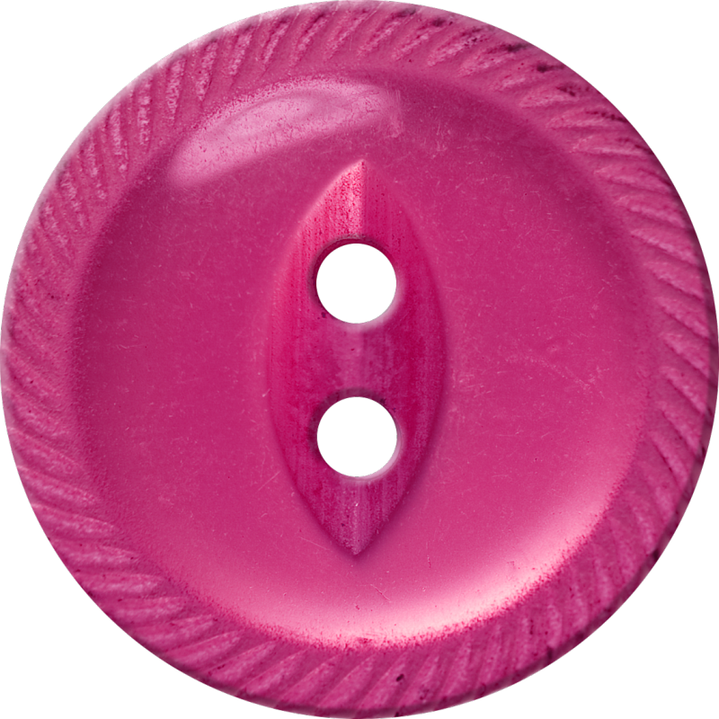 Button with Incised Border and Almond-Shaped Center, Red-Violet