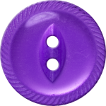 Button with Incised Border and Almond-Shaped Center, Violet