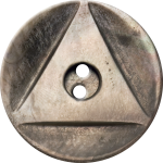 Button with Inscribed Triangle, Brown