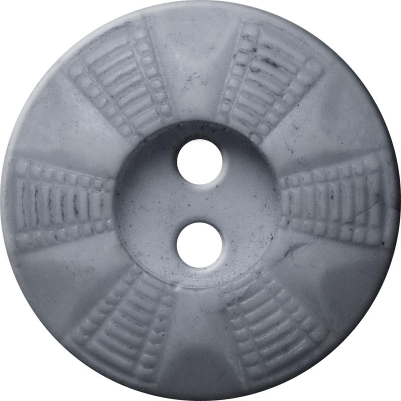 Button with Radial Grid Design, Grey