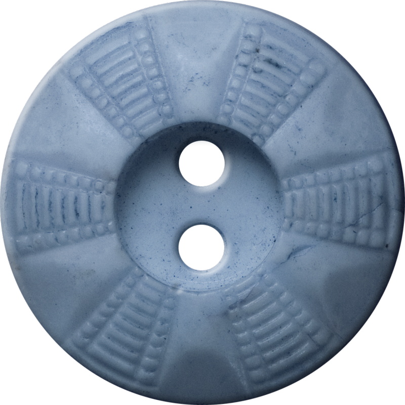 Button with Radial Grid Design, Light Blue