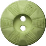 Button with Radial Grid Design, Light Green