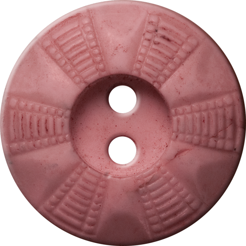 Button with Radial Grid Design, Salmon