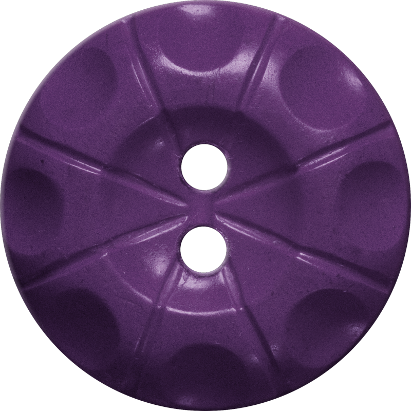 Button with Radial Line and Circle Design, Purple