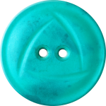 Button with  Rounded Triangle Design, Turquoise