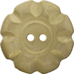 Button with Scalloped Border, Cream