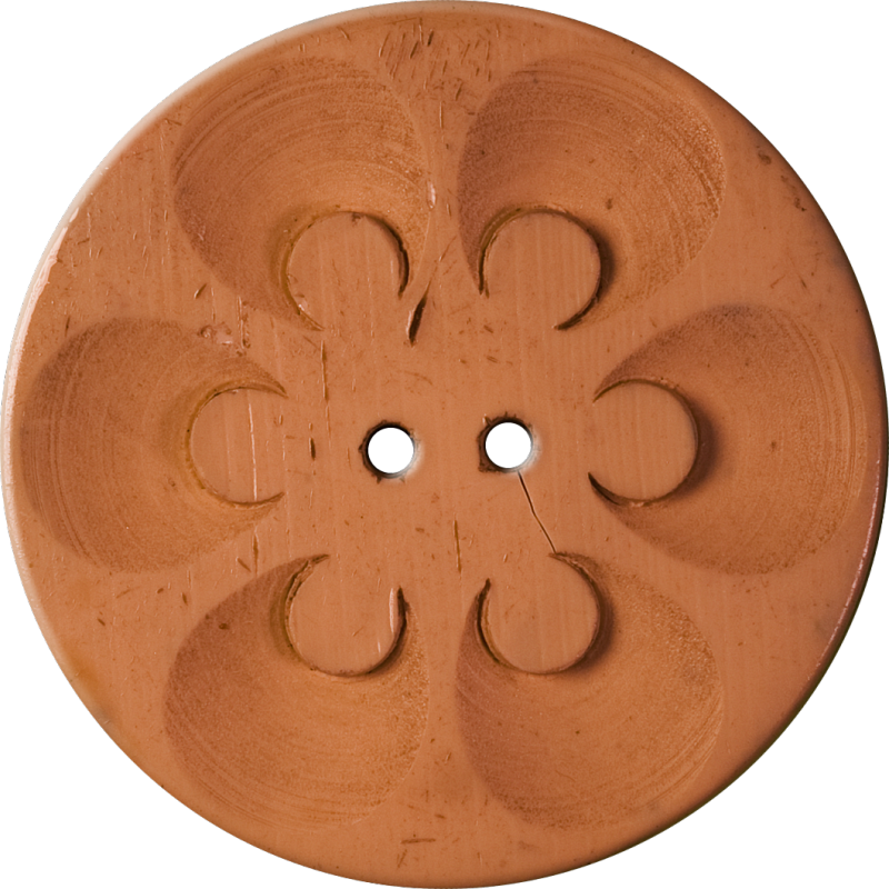 Button with Six Circles within Circles, Terracotta