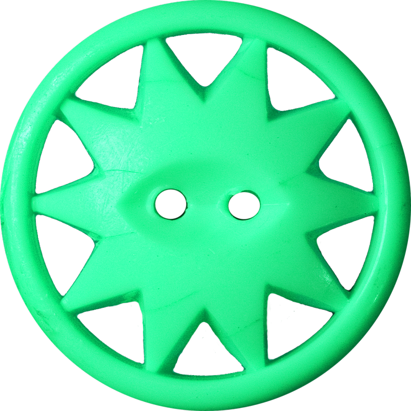 Button with Ten-Pointed Star Inscribed in a Circle, Green