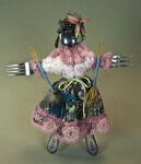 California Female Doll Created with Kitchen Utensils, Including Forks, Spoon, and Knives (Full View)