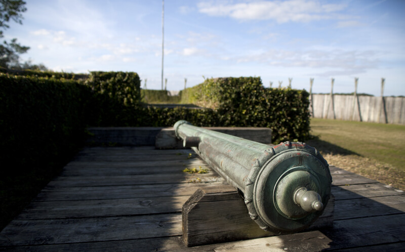 Cannon on a Wooden Firing Step