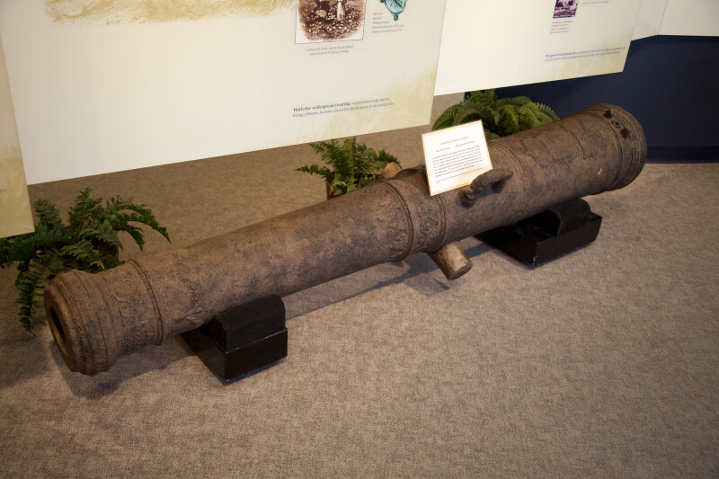 Cannon on Display at the Timucuan Preserve Visitor Center of Fort Caroline National Memorial