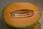 Cantaloupe Sliced in Half
