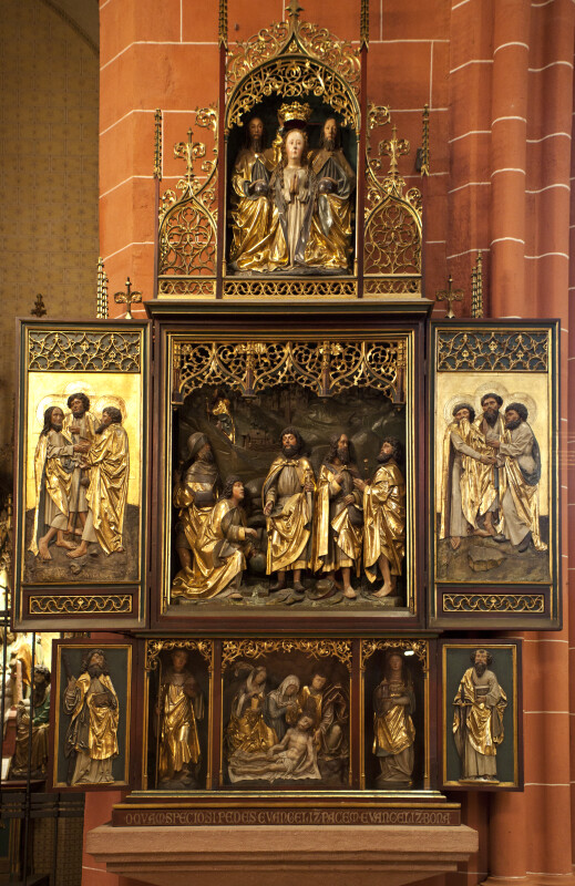 Carved Wooden Altarpiece at Frankfurt Cathedral