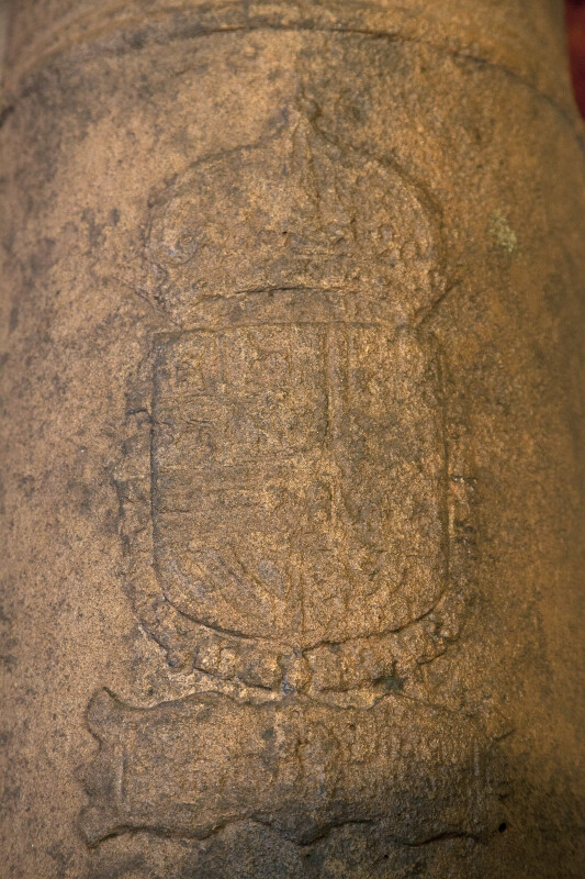Carving on a Cannon at the Timucuan Preserve Visitor Center of Fort Caroline National Memorial