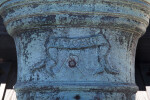 Carving on an Oxidized, Bronze Mortar at Castillo de San Marcos