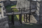 Castillo de San Marcos' Elevated Walkway Passing Over Moat from Covered Way to Ravelin