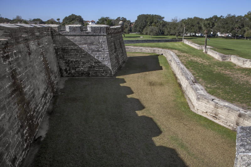 Castillo de San Marcos Main Wall and Moat