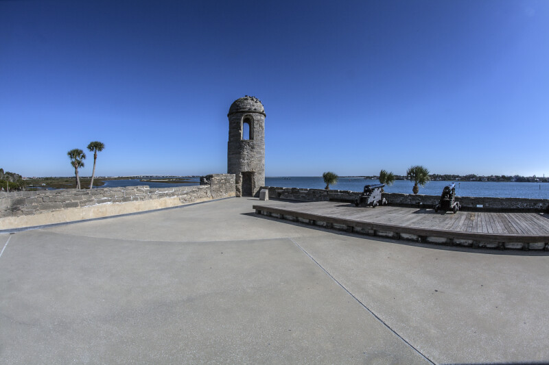 Castillo de San Marcos' Main Watch Tower from St. Charles Bastion