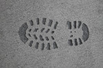 Cement Shoe Print at the Big Cypress National Preserve