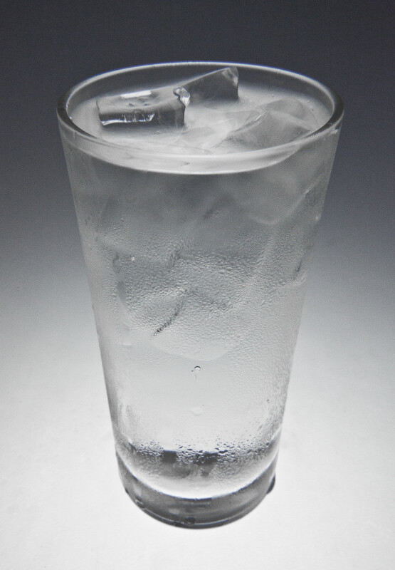 Clear Glass of Ice Water