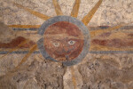 Close-up Look of a Fresco at Mission Concepción