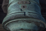 Close-Up View of an Oxidized, Bronze 12-Pounder Cannon