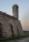 Close-Up View of Castillo de San Marcos' Northeast Wall and Sentry Tower