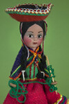 Colombia Female Figure with Knitting Needles and Sombrero (Three Quarter Length)